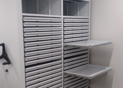 Металлический стеллаж для архива чертежей серия Л